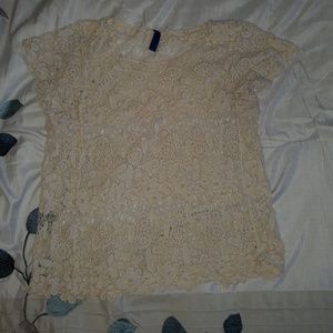 cream bathing suit cover